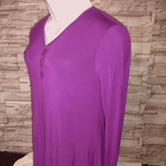 Urban Co Co, Stylish Long Purple Top in size Large  NWOT - Picture 3 of 8